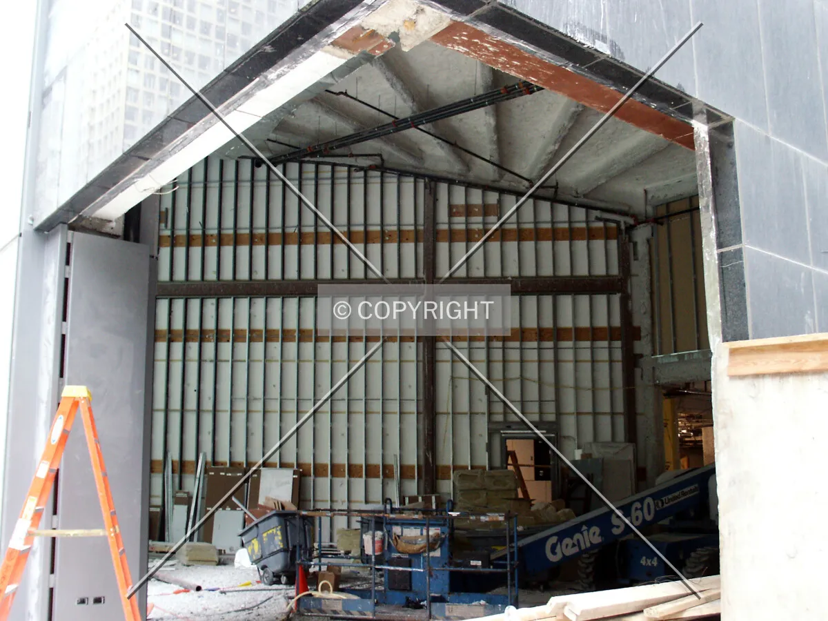 Looking into the southwest corner