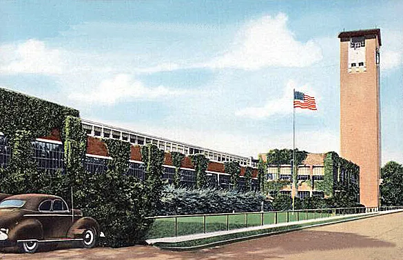 Vintage view from the northeast
