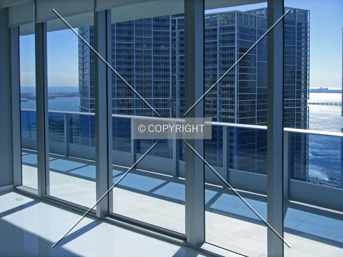 Looking out of an apartment on the 46th floor