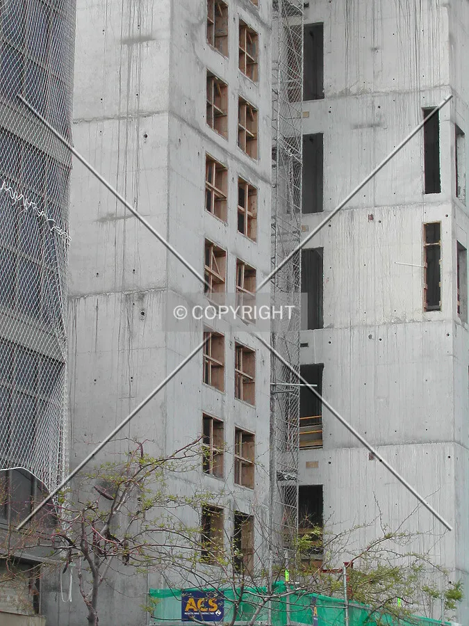 Close view of two different concrete cores