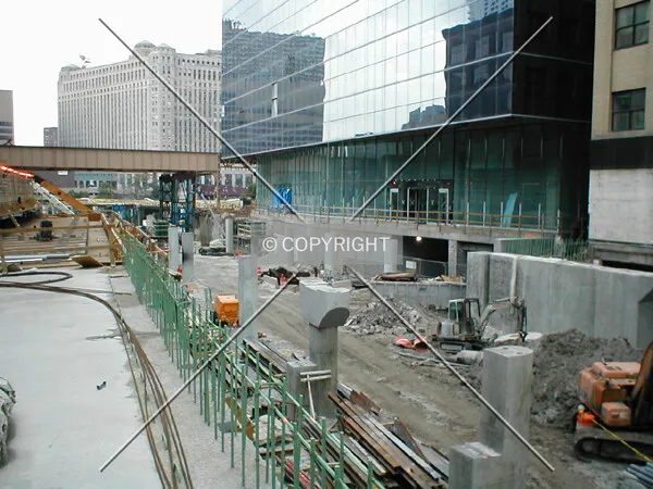 Exterior ground level of Wacker Drive construction