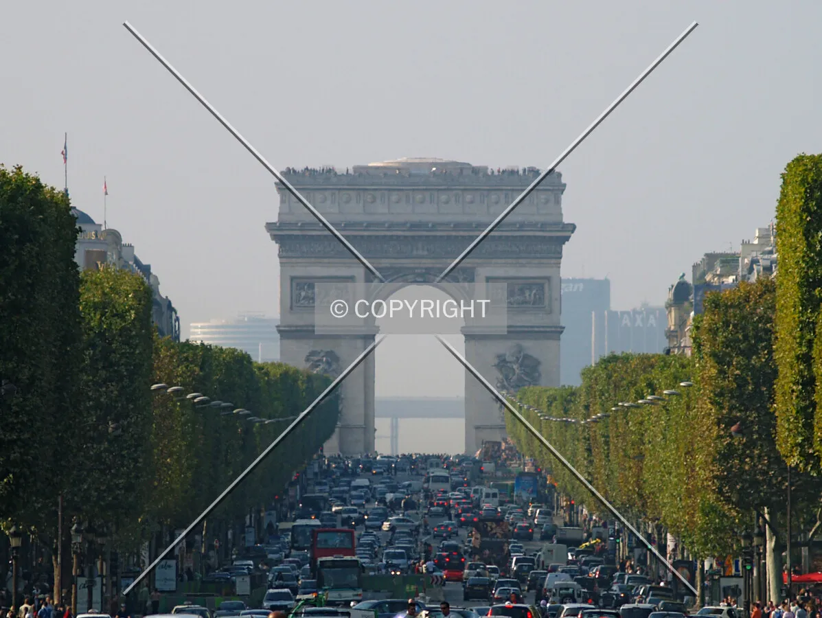 Along the Champs-Elysées
