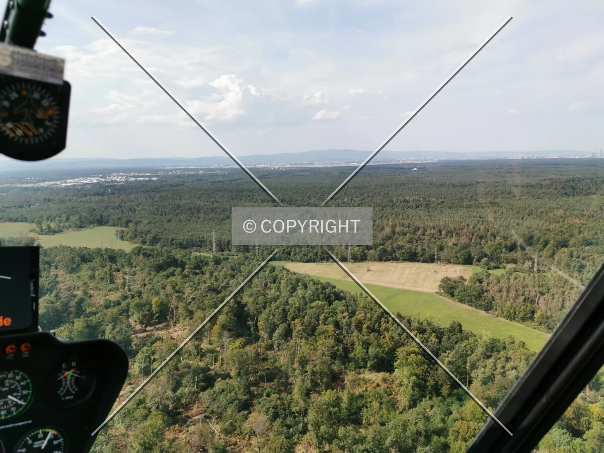 Flight with a helicopter from Egelsbach to Frankfurt