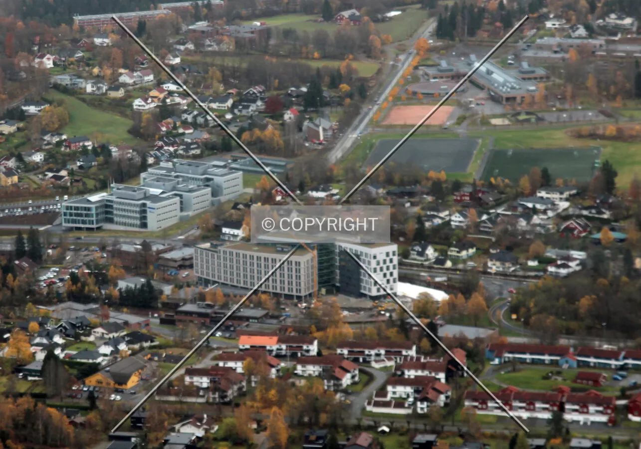 Aerial view from the north