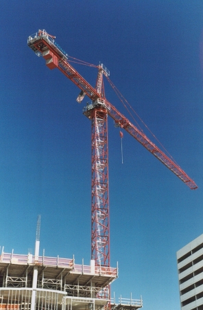 View of the tower crane