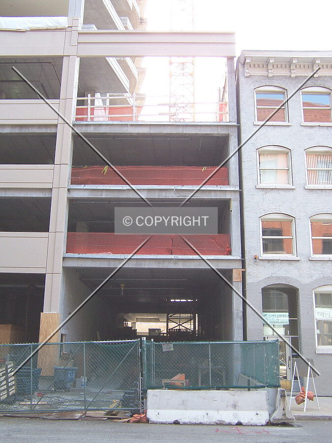 Parking garage entrance on Jefferson Street