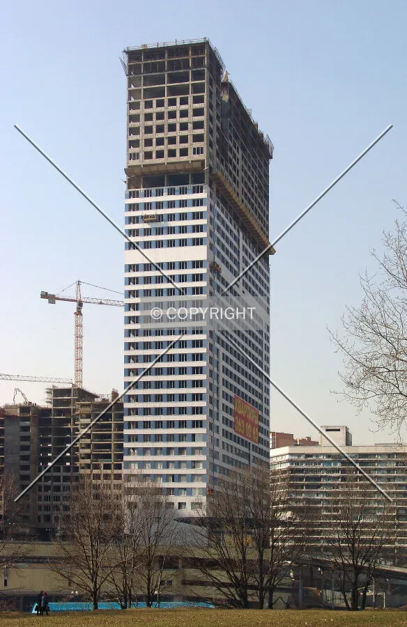 Side view from the southeast