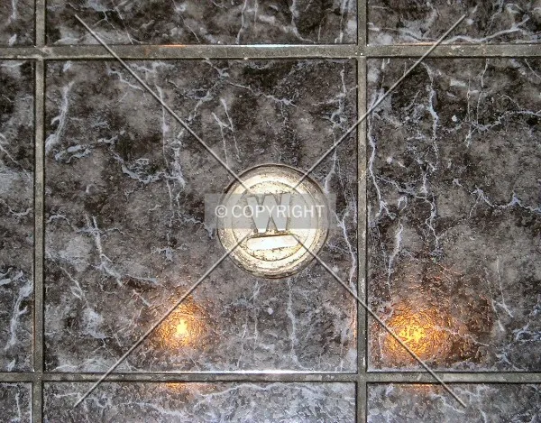 Westinghouse logo on elevator floor