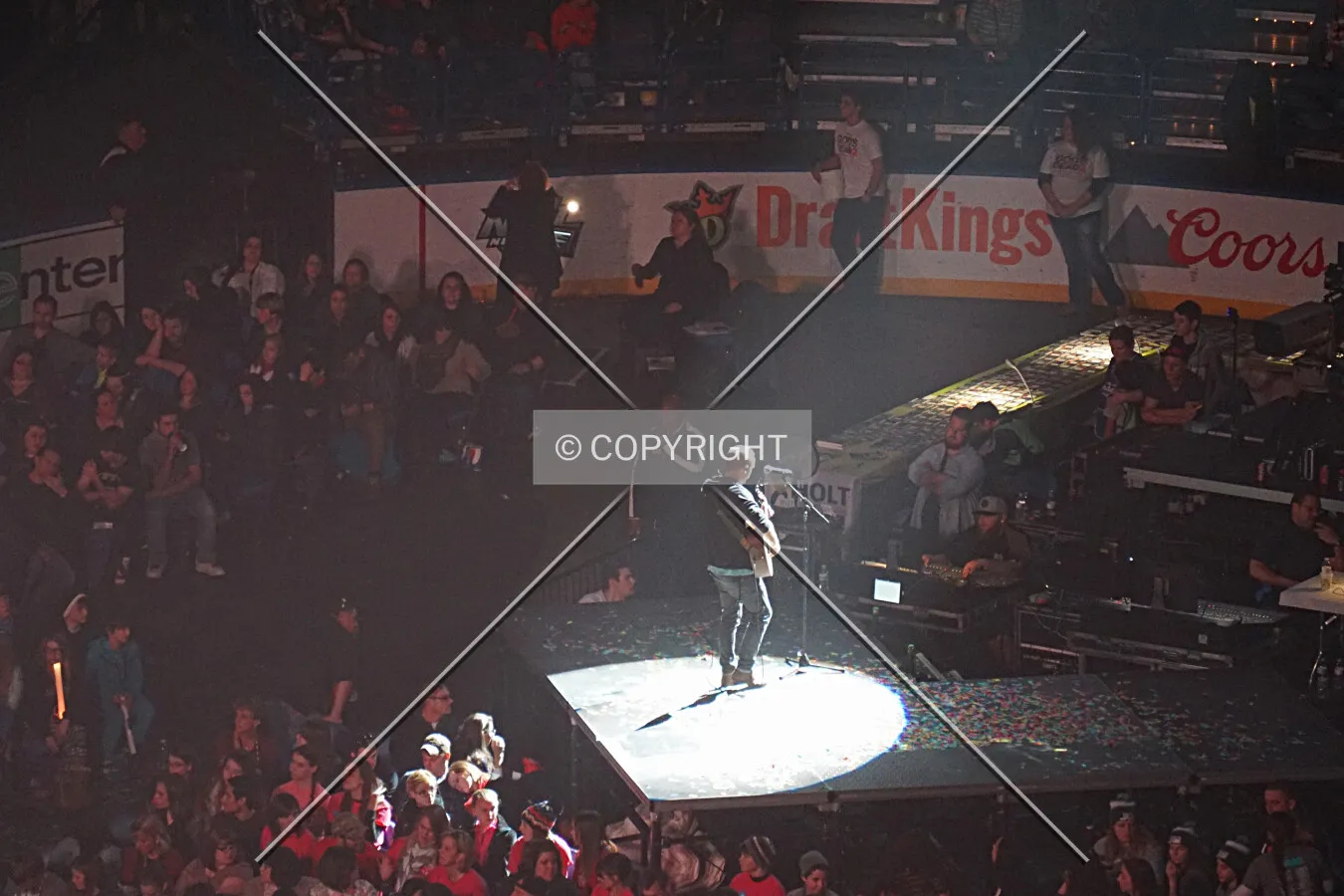 Darren Mulligan, lead singer of We Are Messengers, performs during the 2016 Winter Jam concert; January 23, 2016