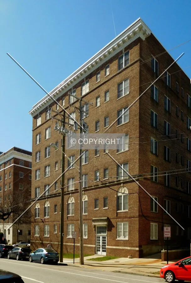 From across St. Paul Street to the northeast