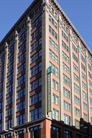 Looking up from the southwest