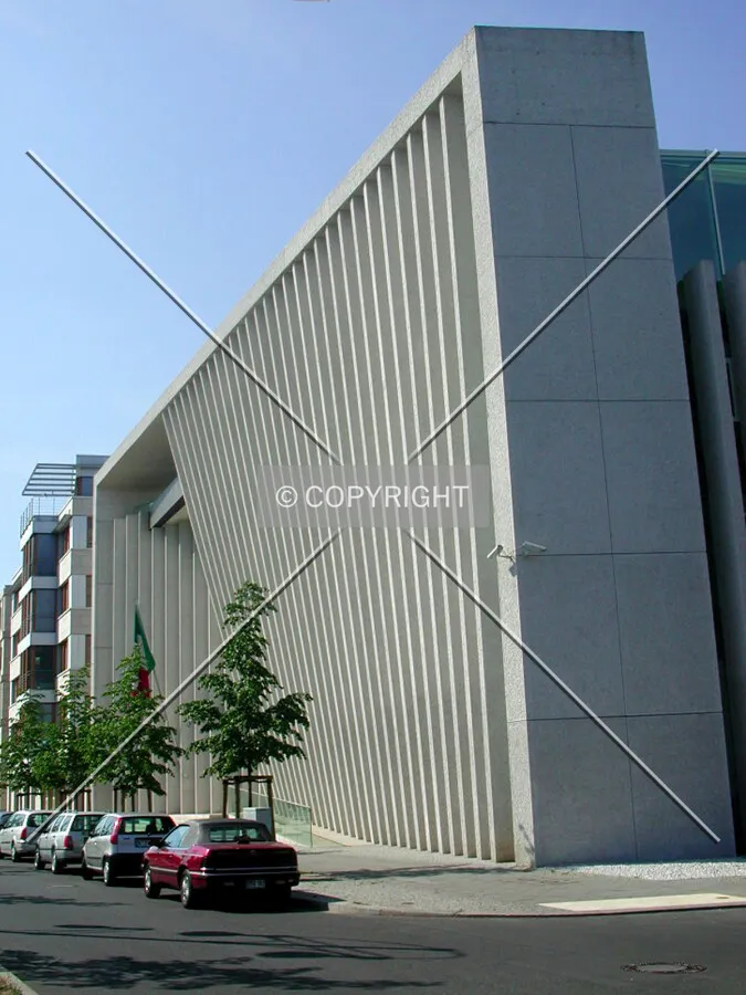 The frontal facade facing east
