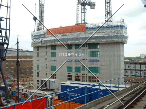 The concrete core beginning to rise
