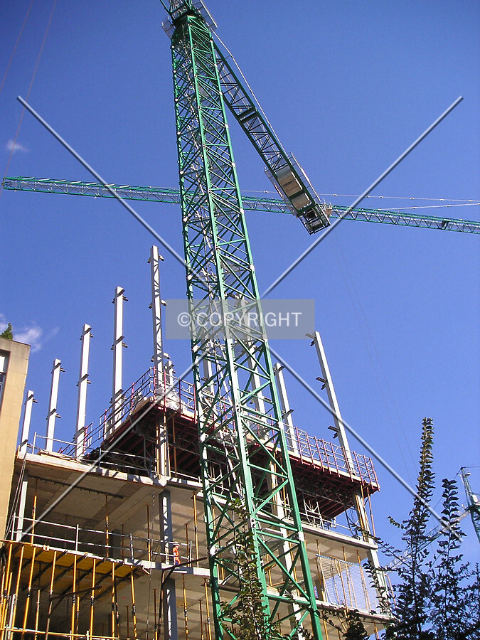 View of the crane at the west side
