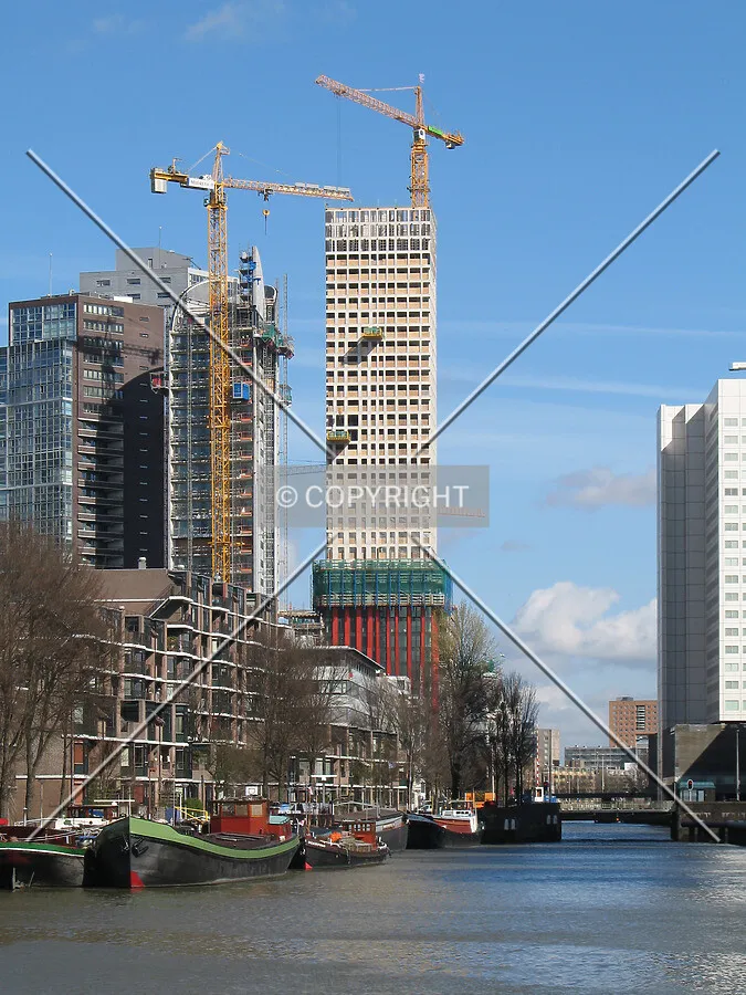 View from Leuvehaven with Scheepmakerstoren on the left