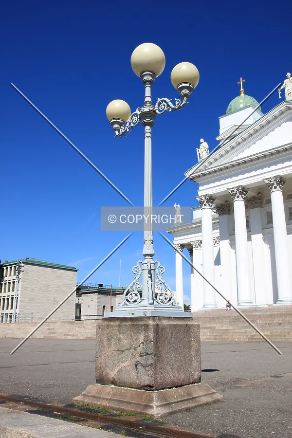 Lantern in front of the cathedral.