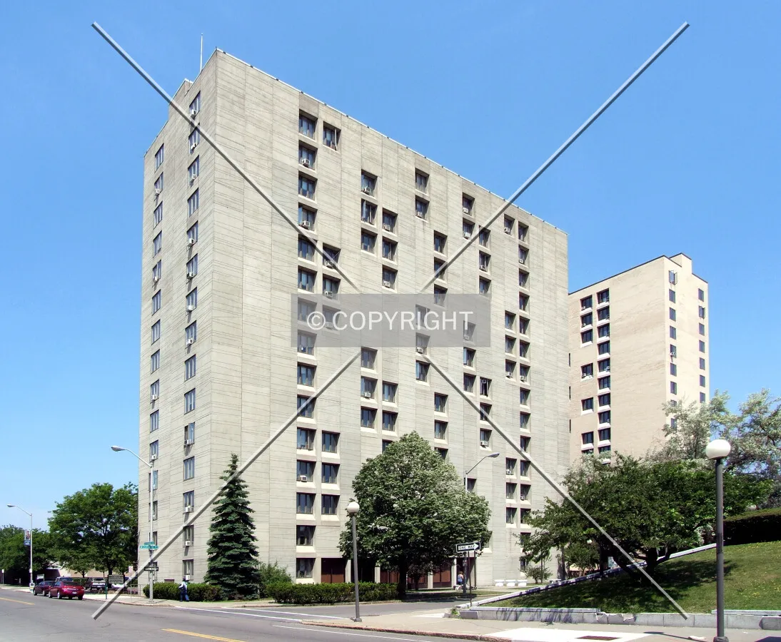 View from the southwest across Chenango Street