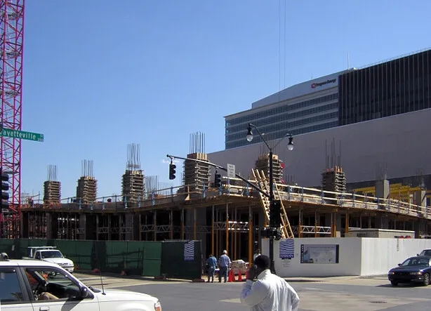 View from the southeast at Martin and Fayetteville Streets