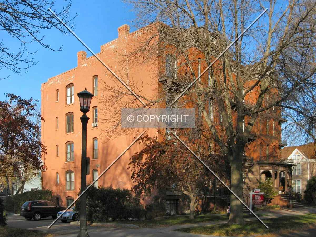 View to the northeast across Laurel Avenue