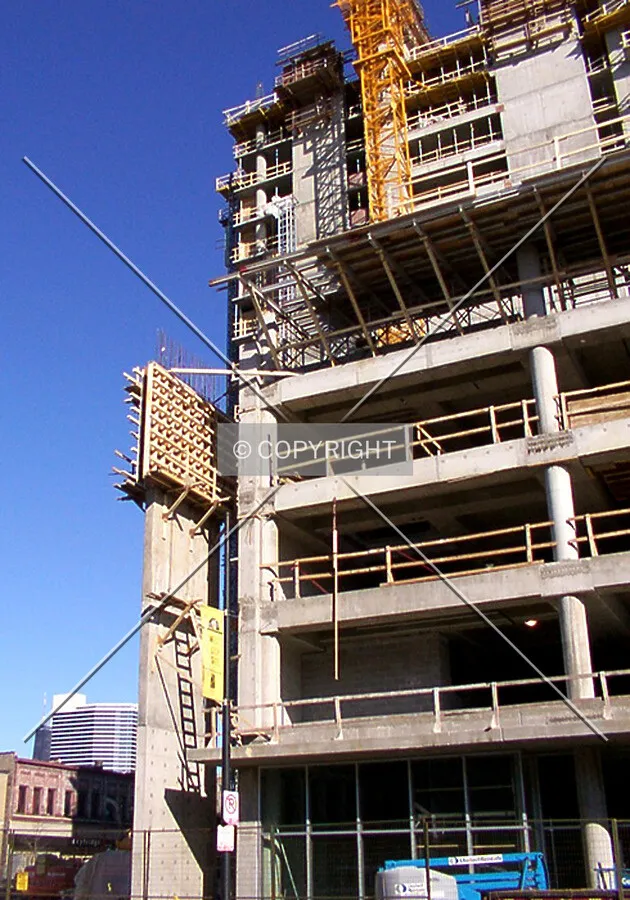 Northwest corner showing detached shear wall