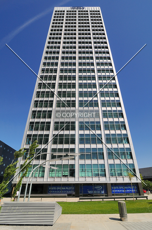 Looking up in the main facade