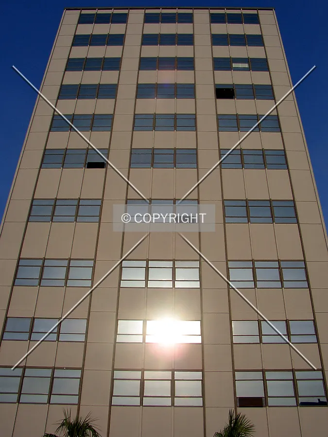 Looking up the western facade from Royal Street