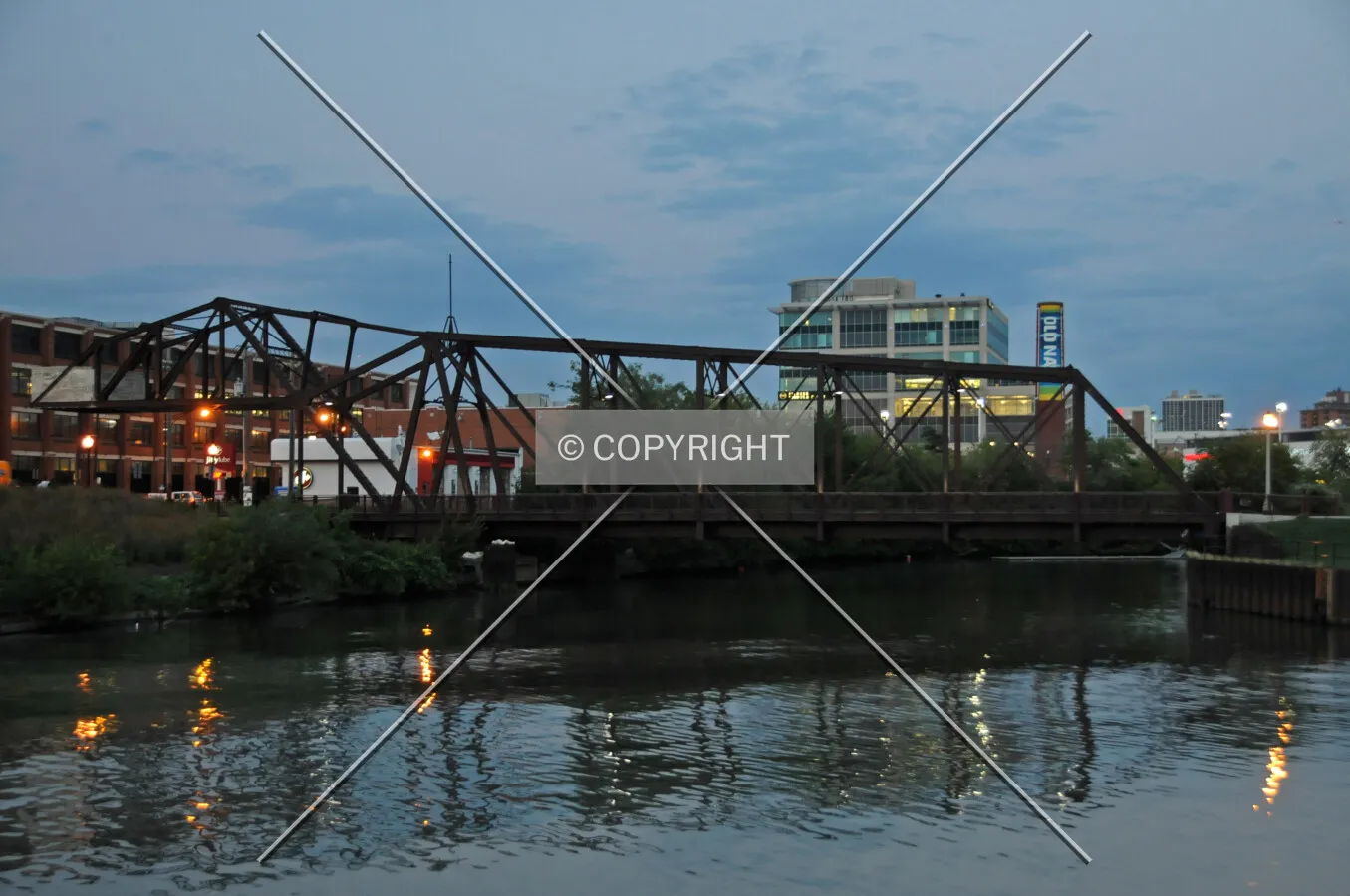 Looking east from the adjacent turning basin; September 5, 2012