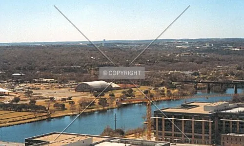View from the 21st floor outdoor balcony of 301 Congress 10 miles away