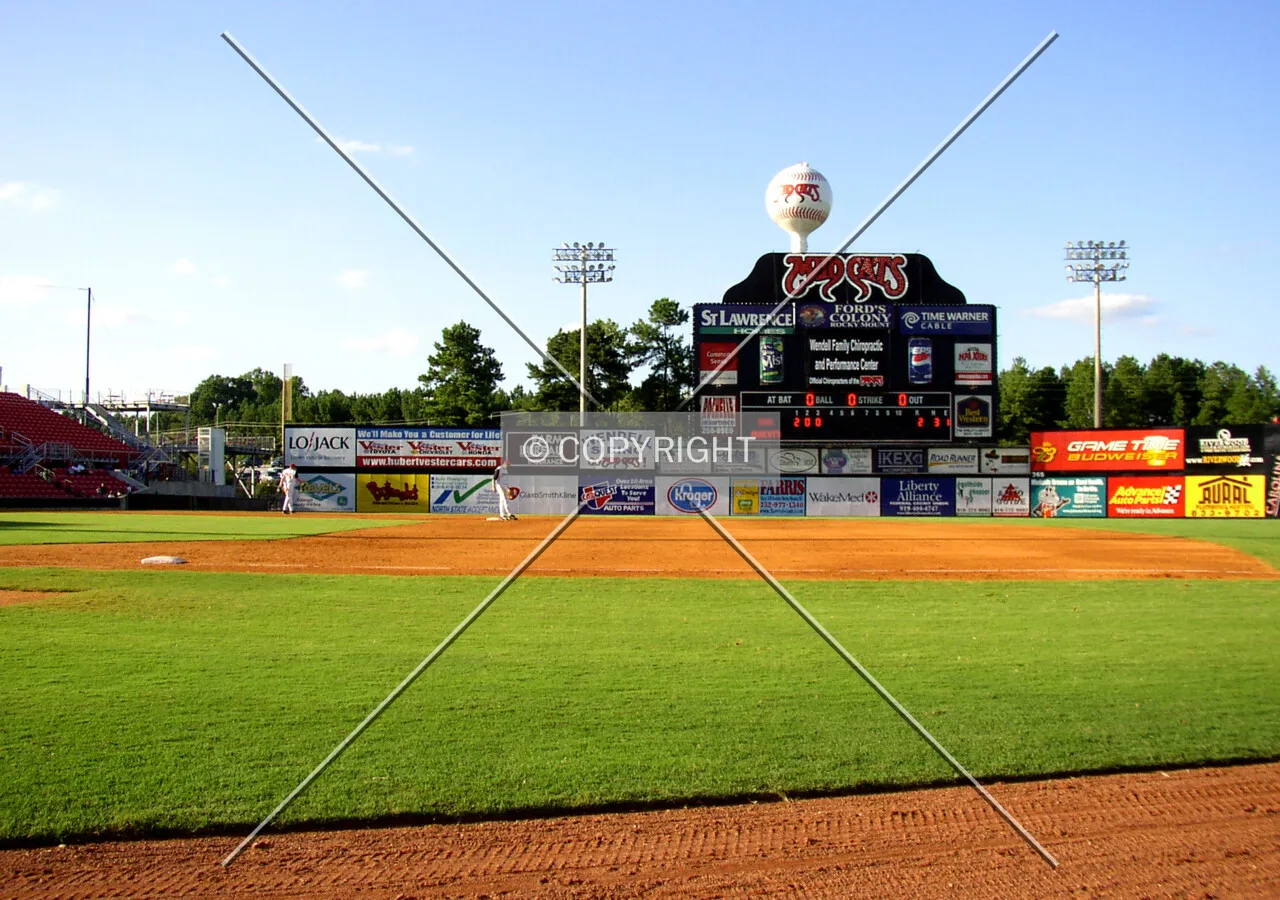 Outfield and scoreboard