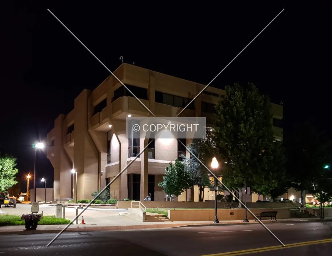 Southwest view at night; August 4, 2019