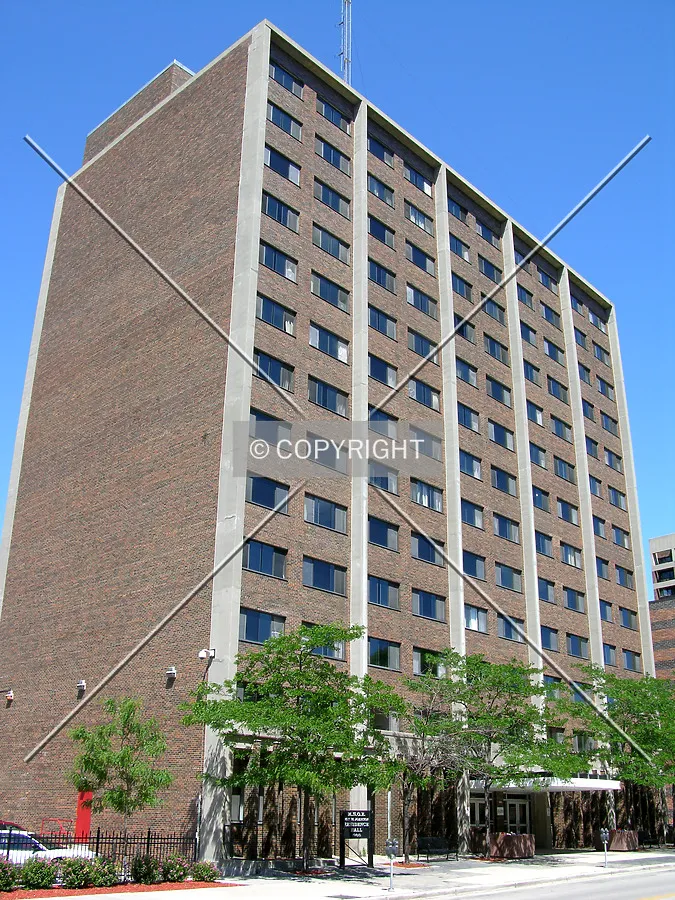 Looking up from the southeast