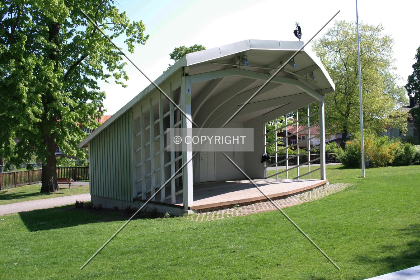 An open-air stage