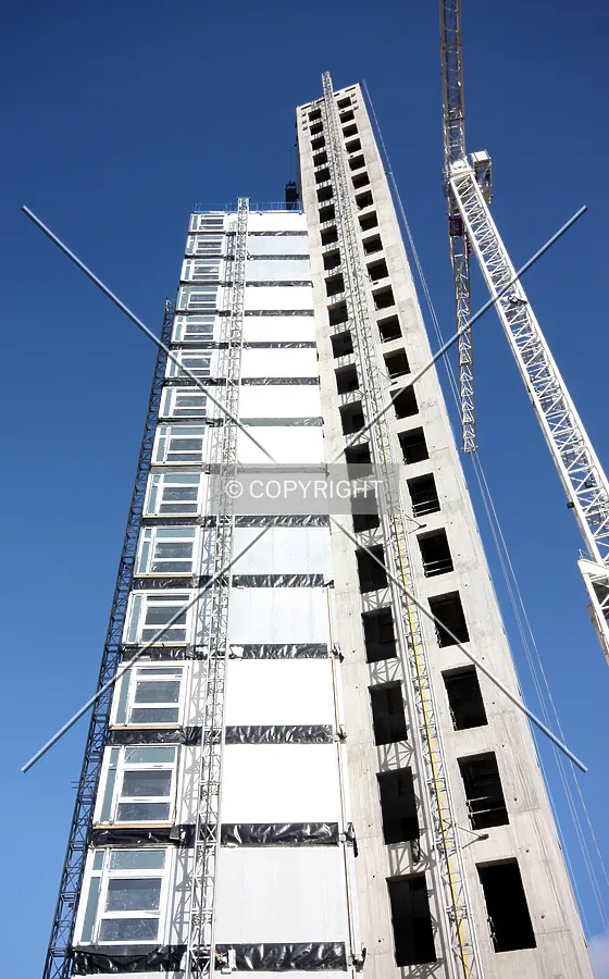 Looking up from the base