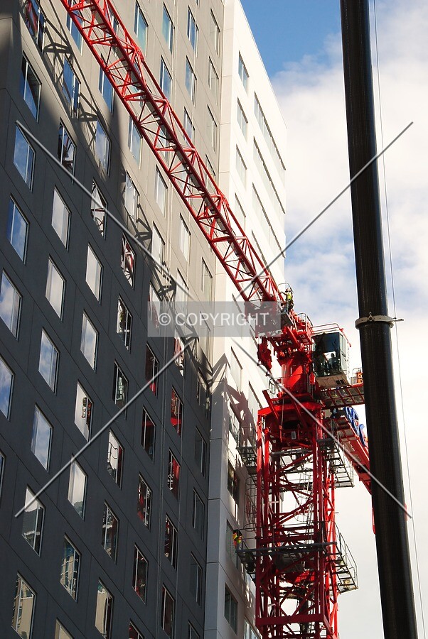 Tower crane coming down