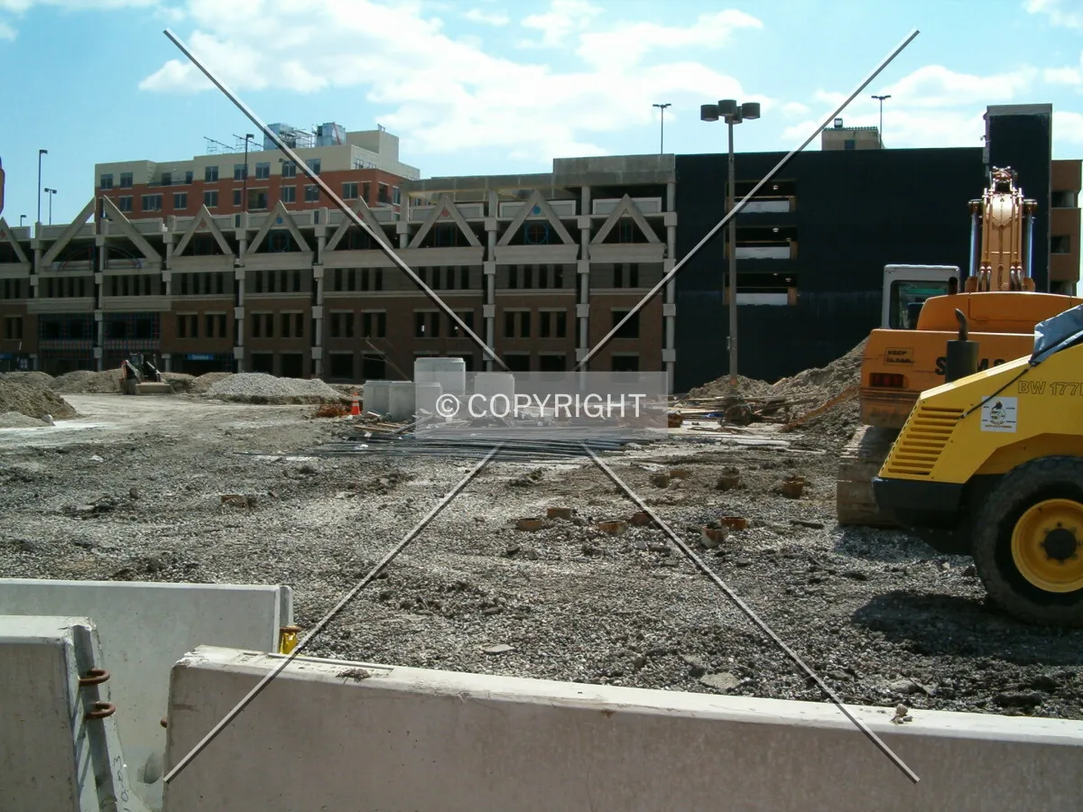 Looking across site from the north