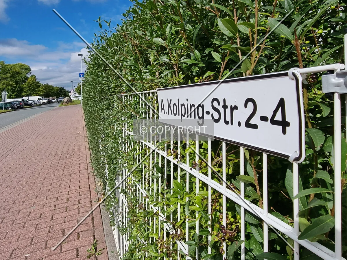 Sign showing an address range