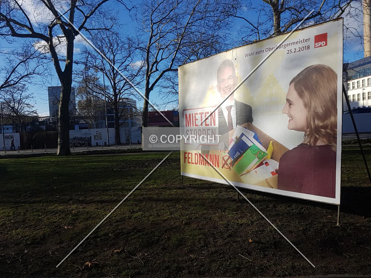 Peter Feldmann election poster in 2018