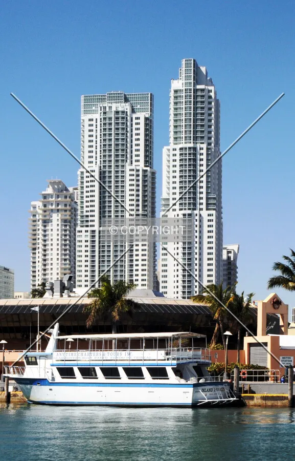 View form the east along Biscayne Bay