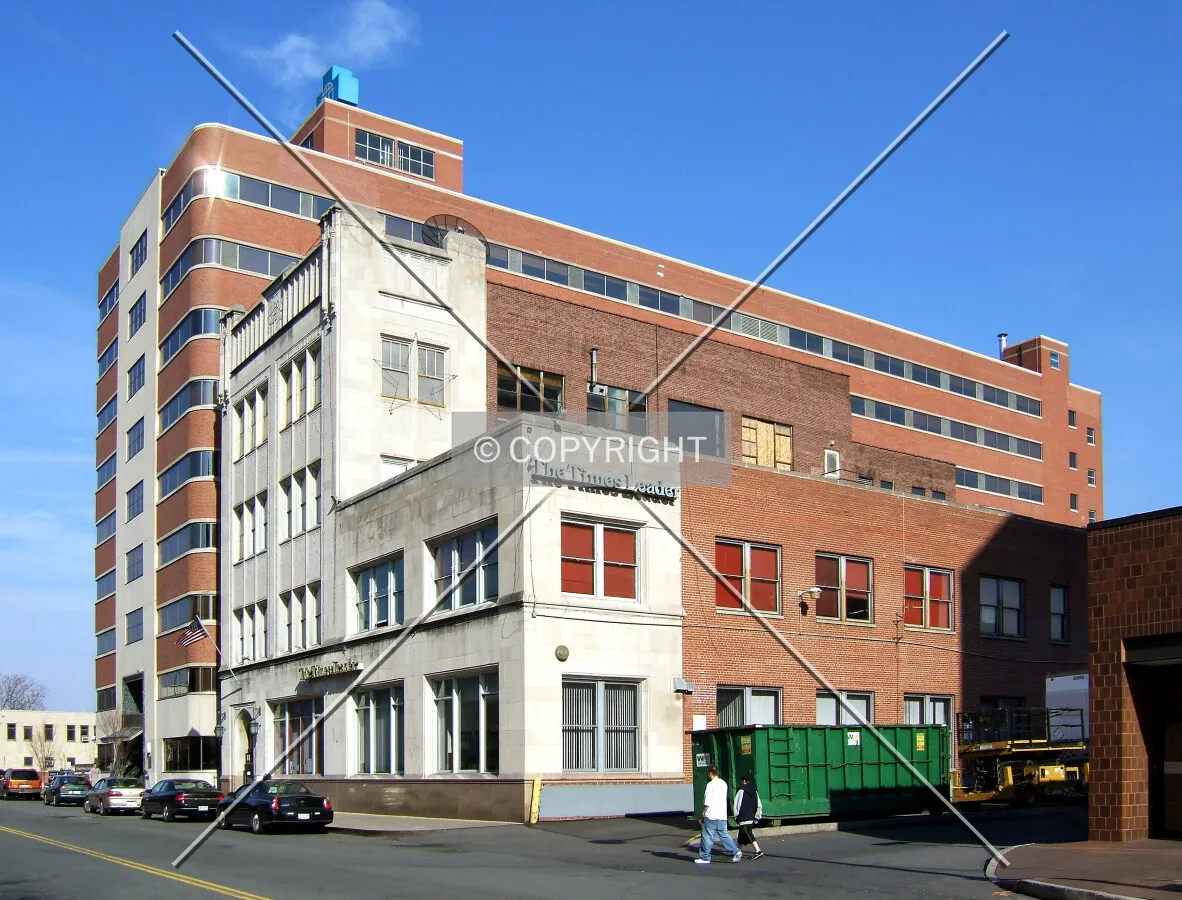 View from the west across North Main Street
