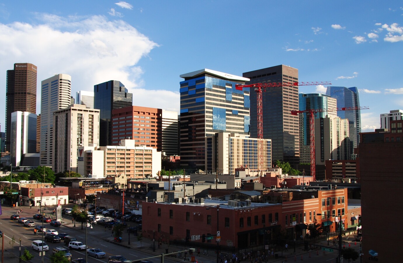 Looking south with some of the downtown skyline