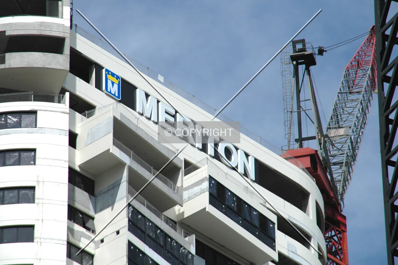 Sky signage on the northwest facade