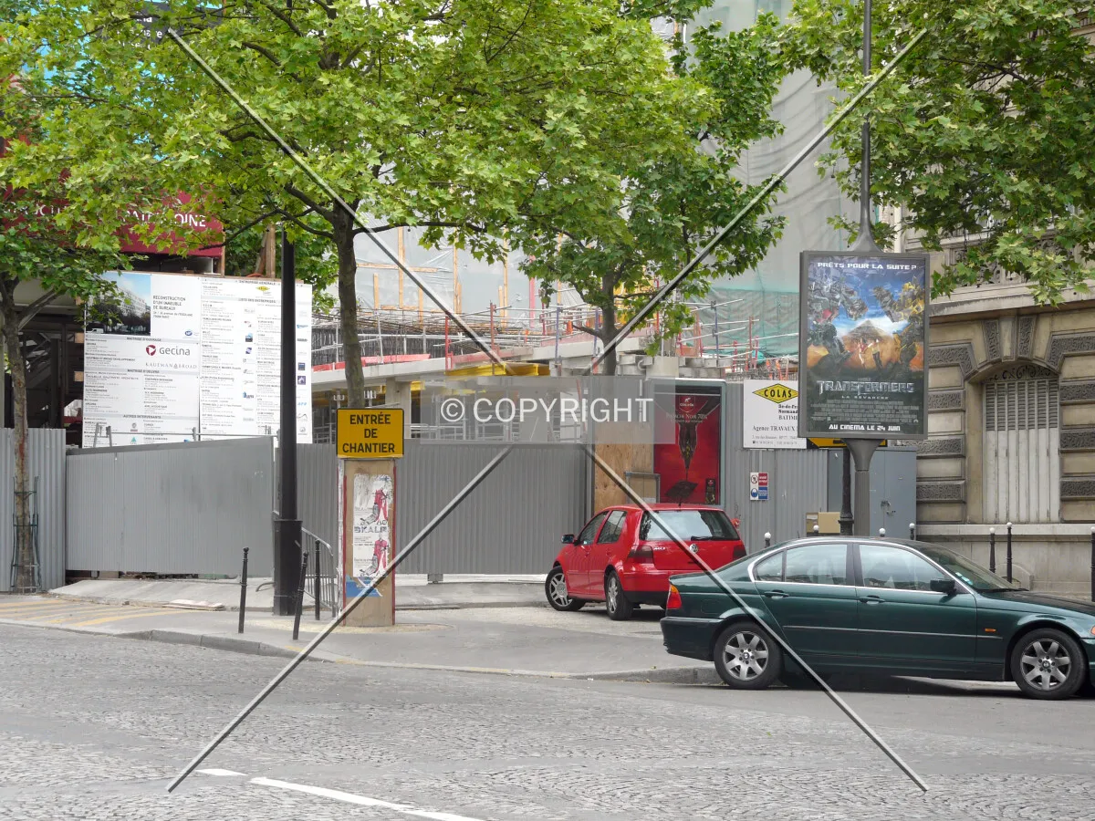 View from the southeast, ground floor under construction
