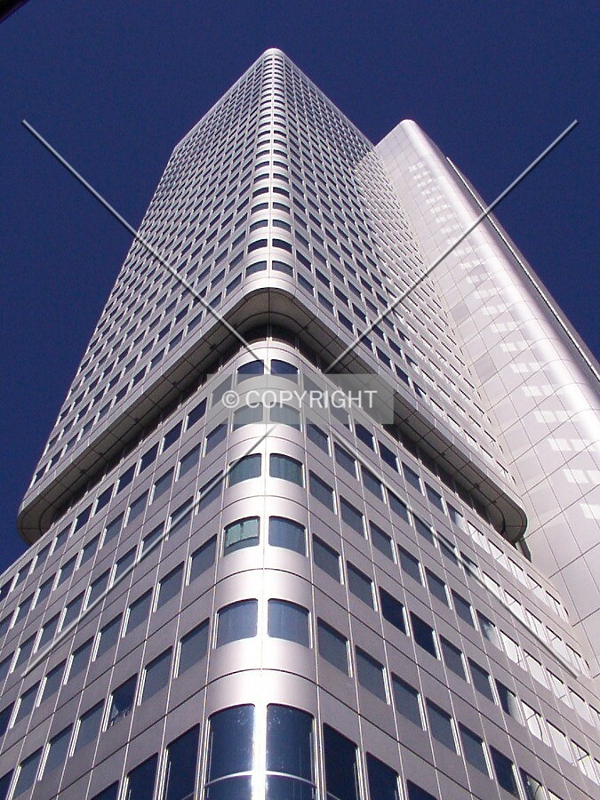 Looking up the southwest corner