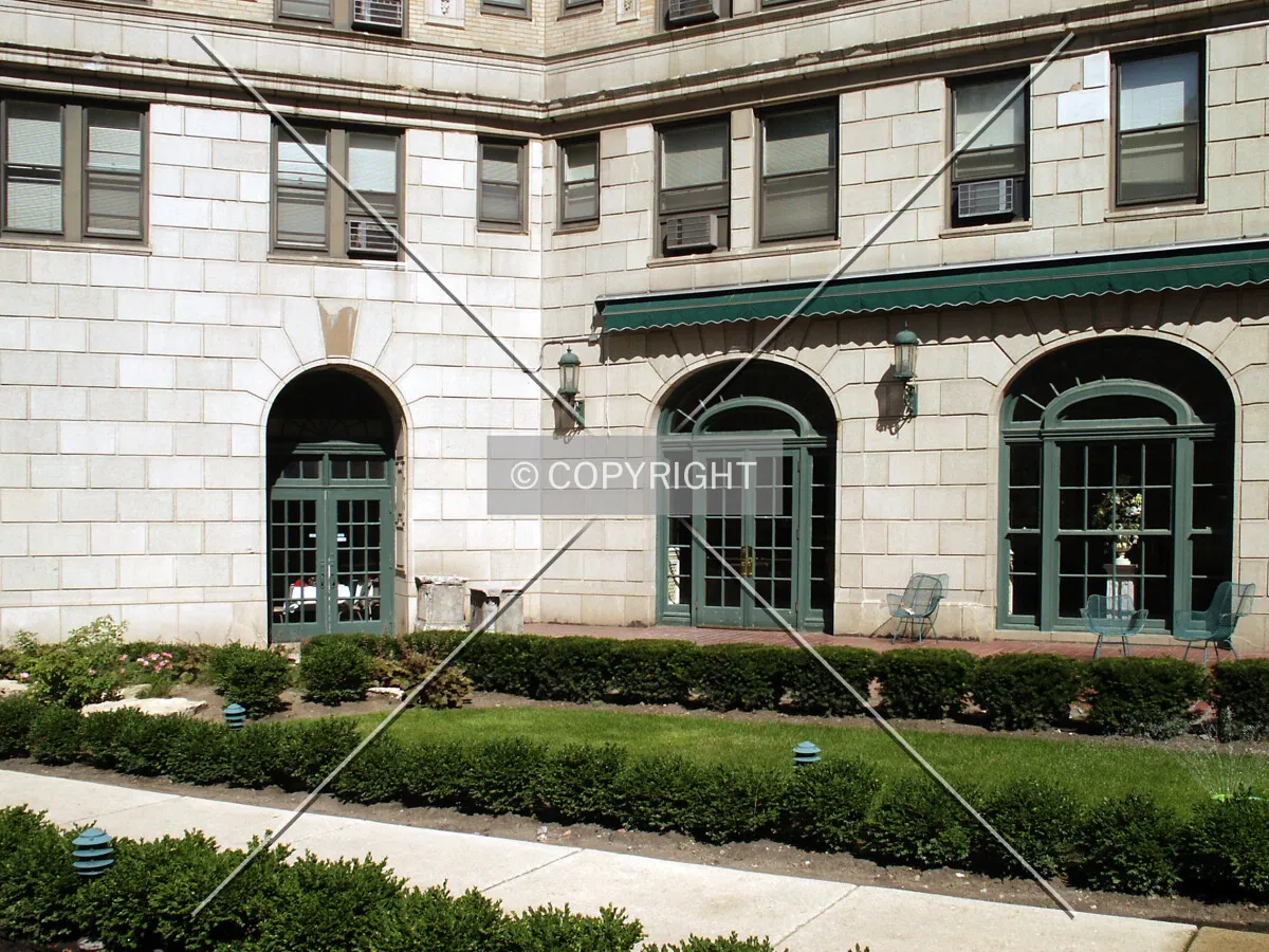Northwest corner of the courtyard