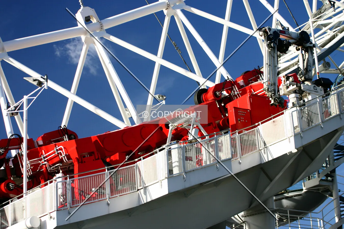 Close-up of the northeast drive mechanism