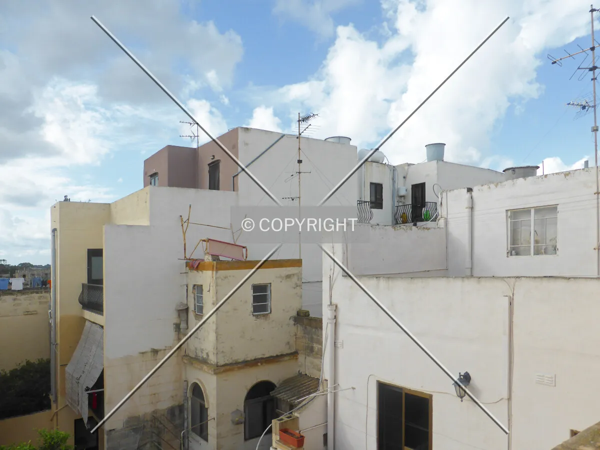 Typical maltesian architecture in Il-Gudja, Malta - where average people live