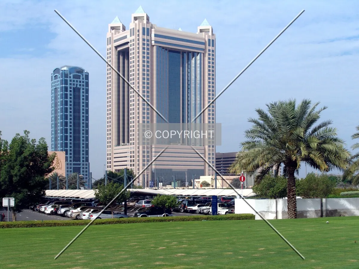 View from the northeast with API World Tower to the left