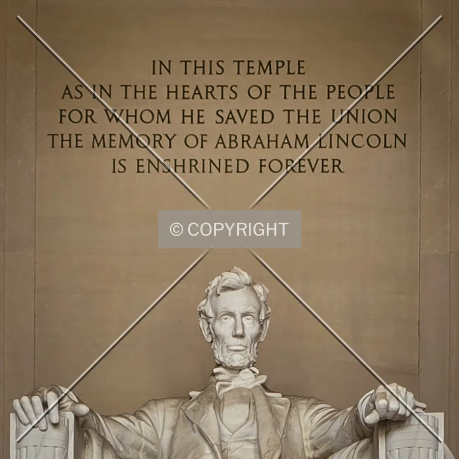 Close-up of the phrase above the statue, Sunday, April 13, 2025