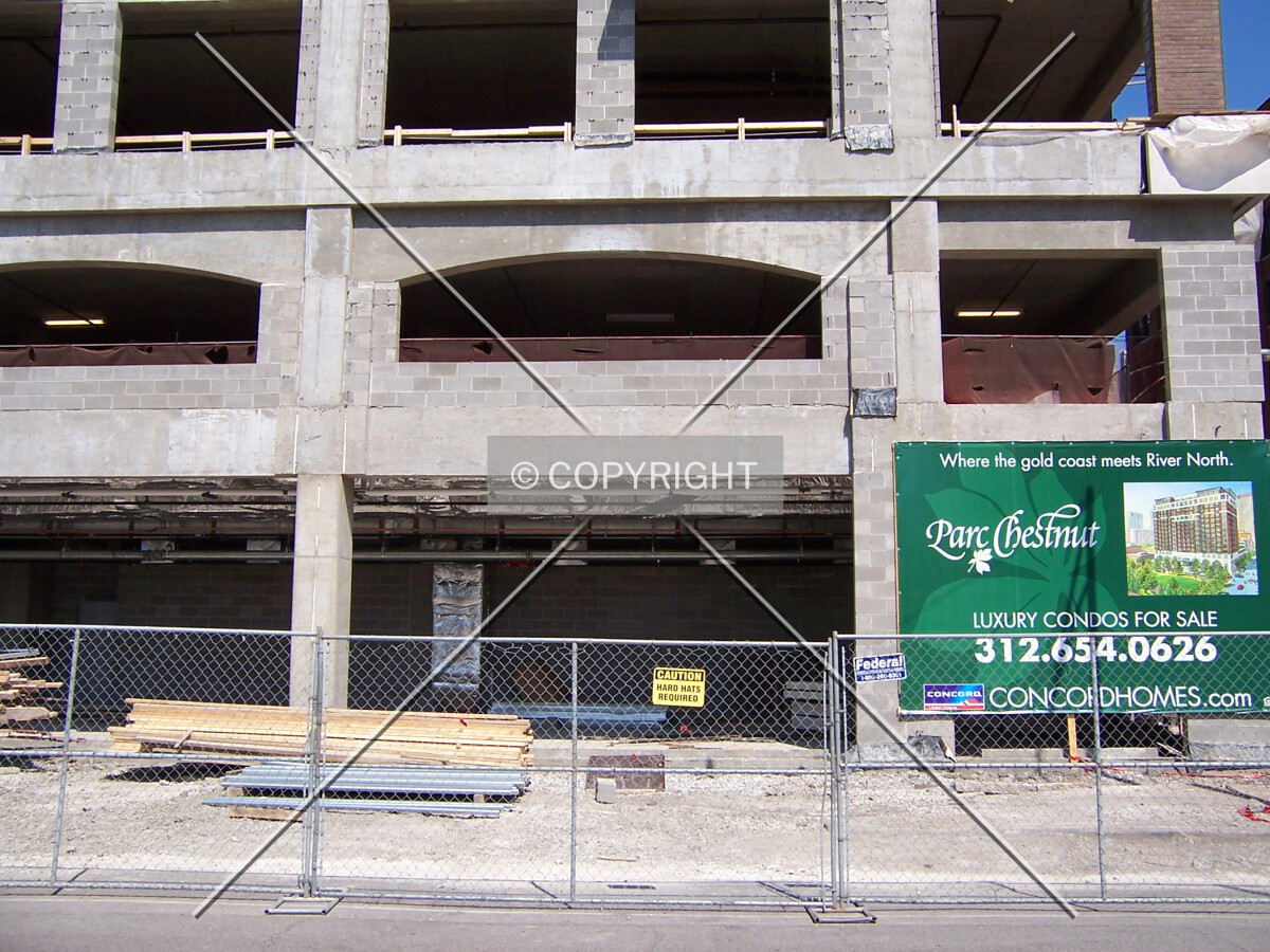Ground level at the southwest corner of the base