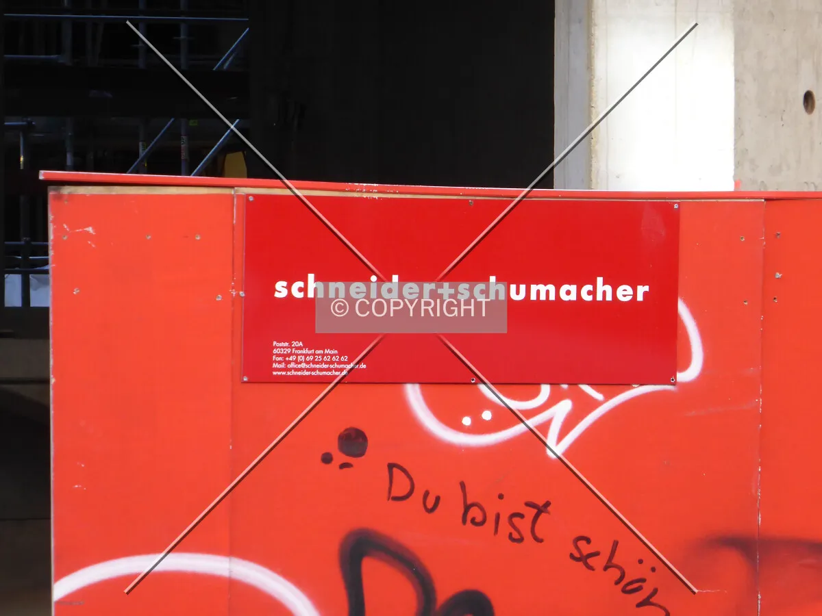schneider+schumacher construction sign